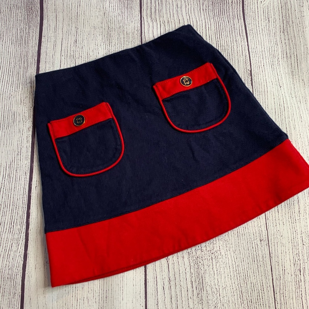 Hartstrings Navy and Red Skirt Girls Size 5
